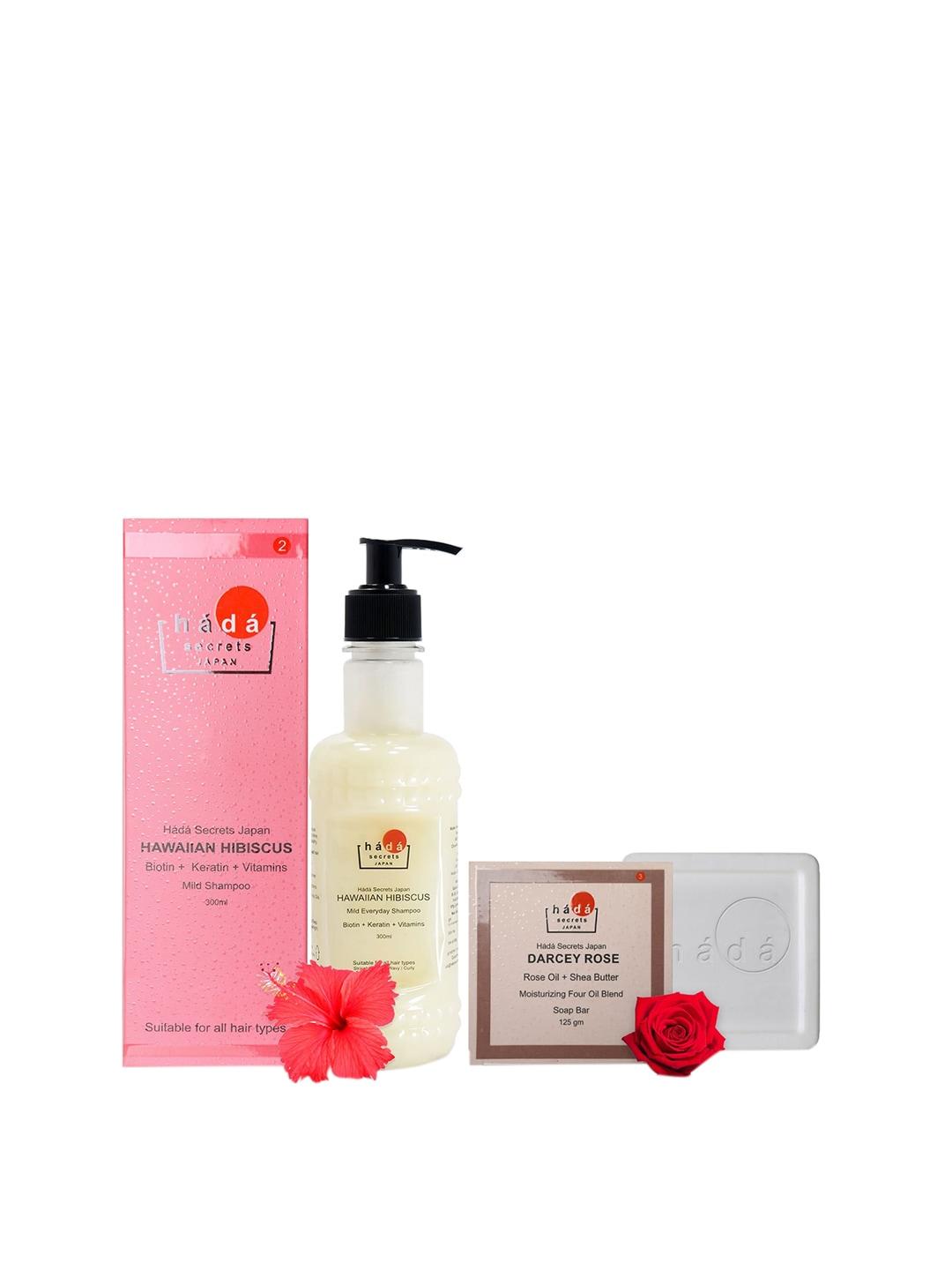hada secrets japan hibiscus shampoo with darcey rose soap