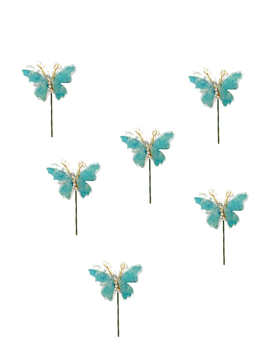 hair flare artificial stone flower set of 6 hair accessory set