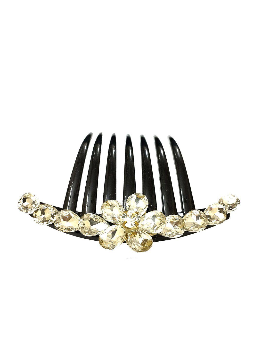 hair flare women embellished stones comb pin