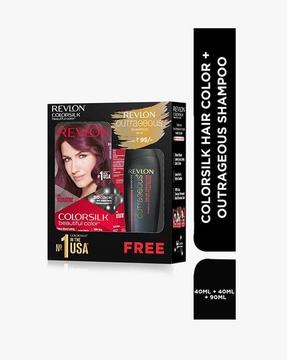 hair color with keratin 3db deep burgundy with outrageous shampoo