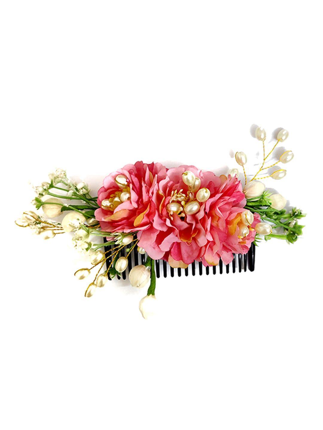 hair flare women artificial flower made hair accessories and comb pin