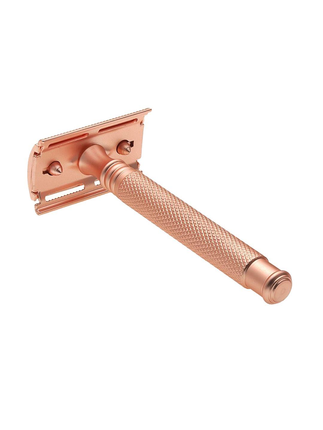 hajamat rose gold-toned stainless steel 304 edge safety razor
