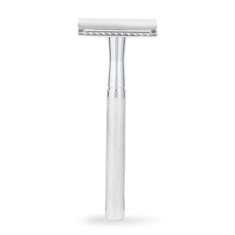 hajamat trowel double edge safety razor for men, stainless steel 304, closed comb (chrome finish)