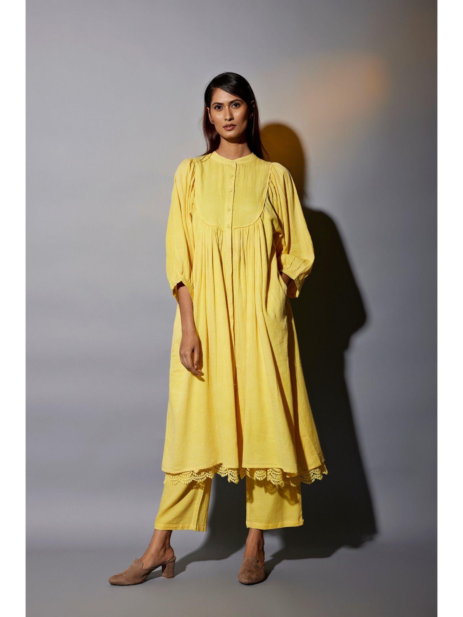 haldi festive yellow 2 co-ord (set of 4)