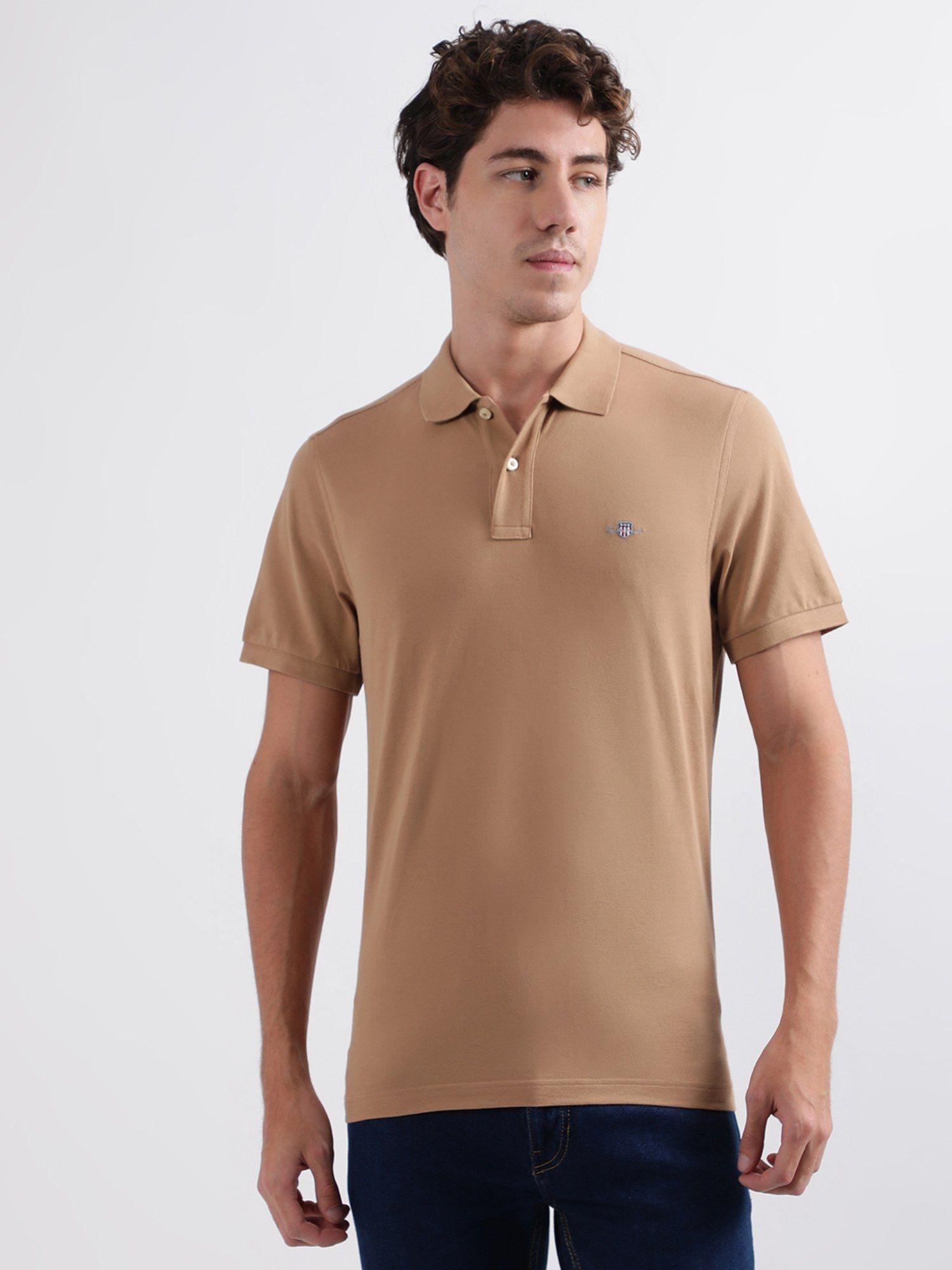 half sleeves polo collar cotton t-shirt