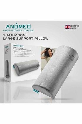 half moon back support pillow - grey