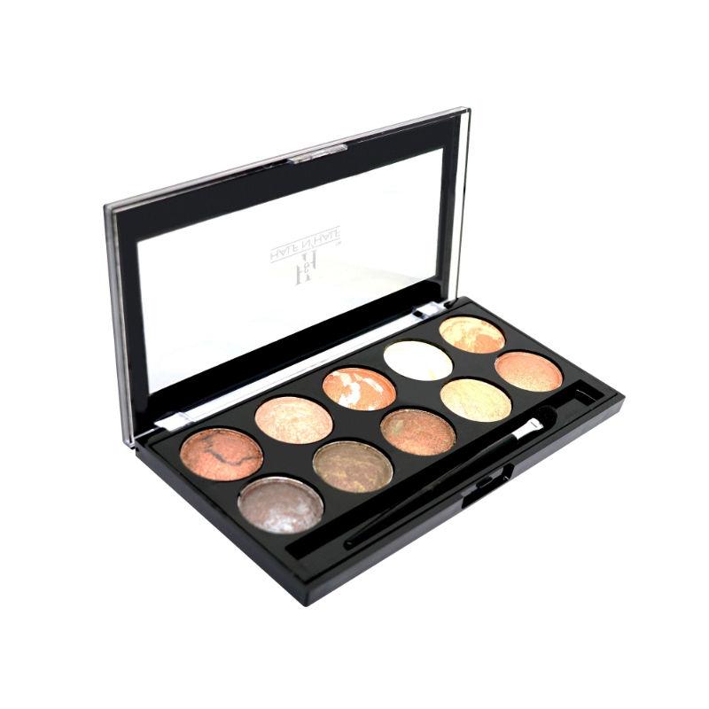 half n half hd pro 10 color baked eyeshadow palette