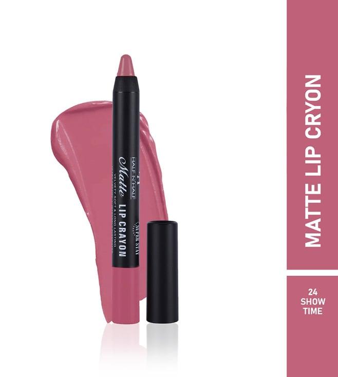 half n half matte lip crayon 24 show time - 3.5 gm