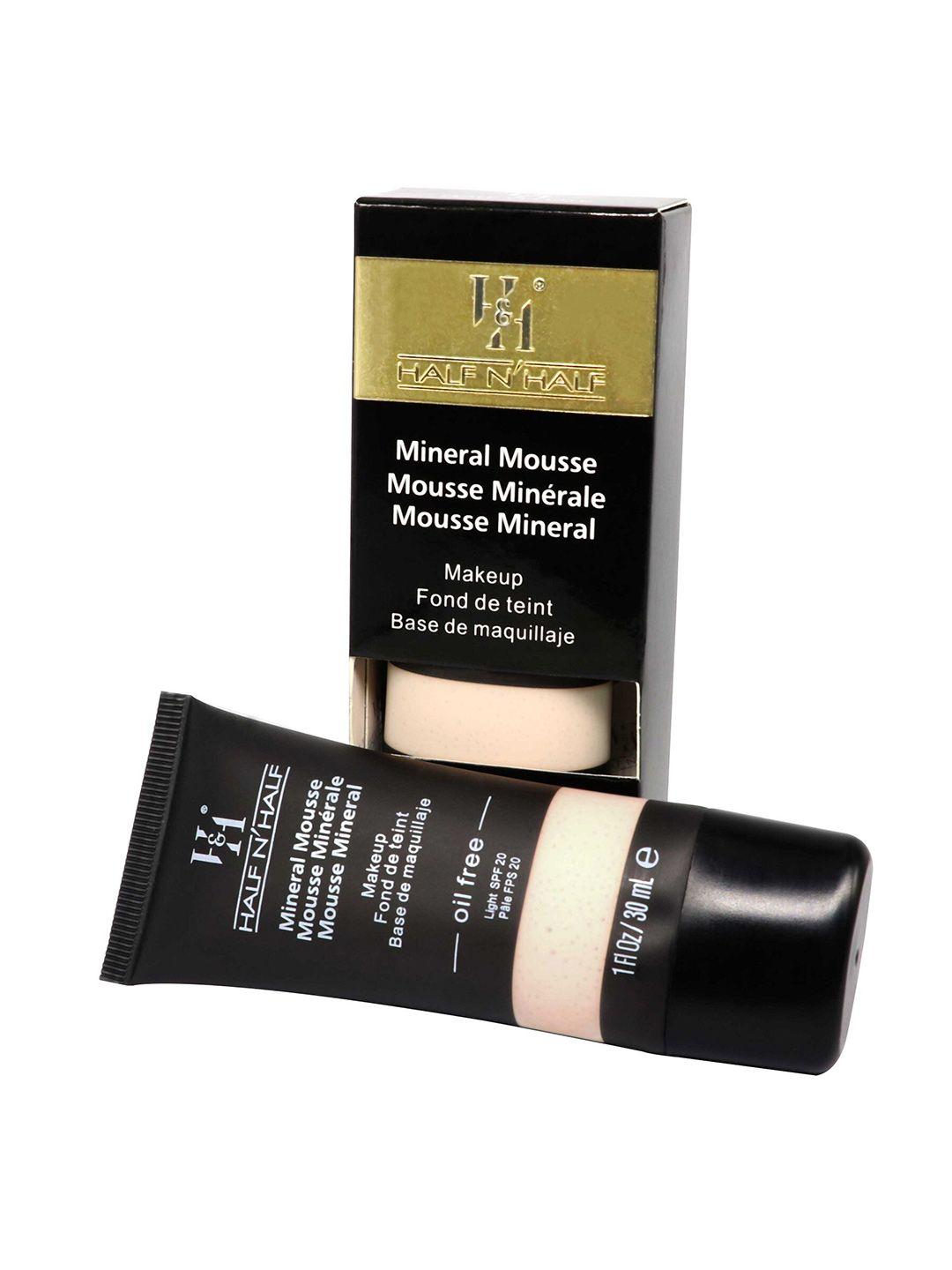 half n half mineral mousse oil free foundation light spf-20