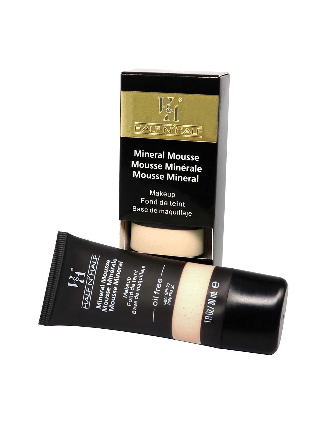 half n half mineral mousse oil free foundation with spf 20 - light 30ml