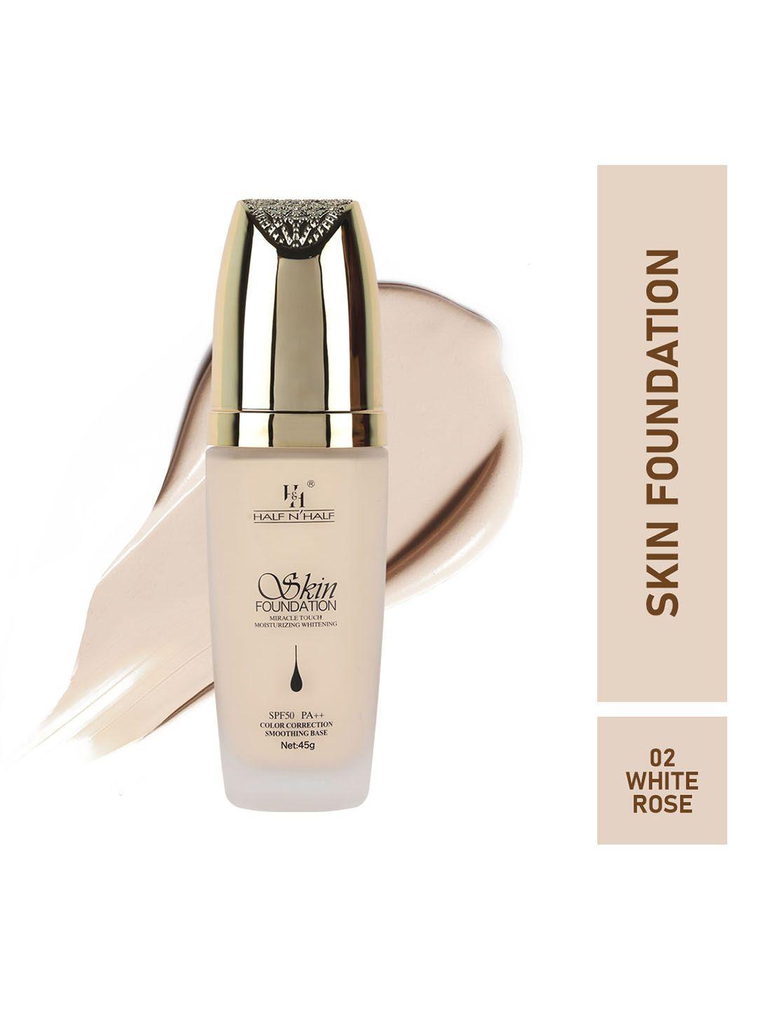 half n half miracle touch moisturizing whitening skin foundation spf 50 pa++- 45gm