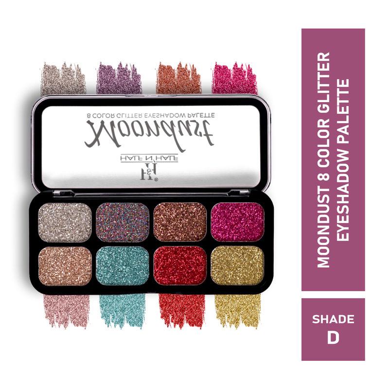 half n half moondust 8 color glitter eyeshadow palette