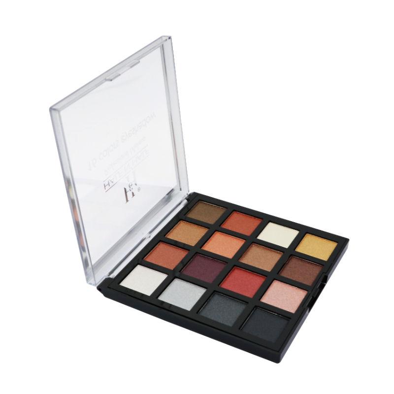 half n half professional makeup kit, 16 colors eyeshadow palette - multicolor 01