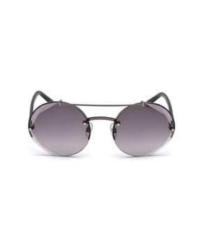 half rim circular sunglasses