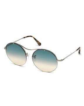 half rim oval shaped  sunglasses