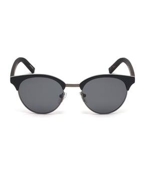 half-rim round sunglasses