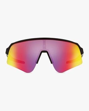 half-rim uv protected shield sunglasses
