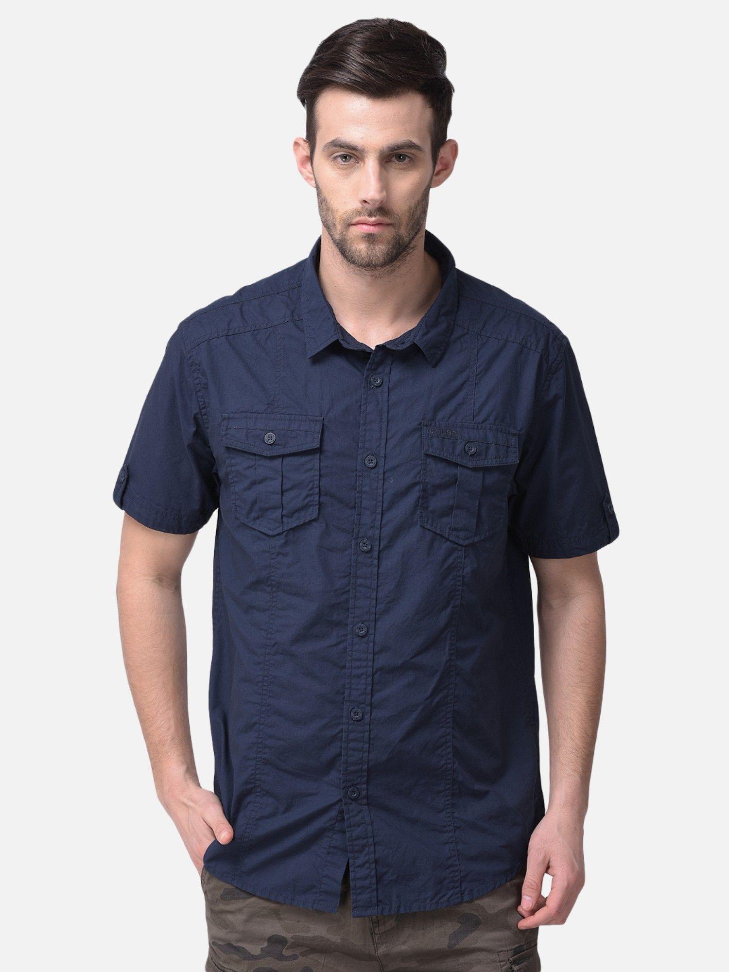 half sleeve plain casual shirt