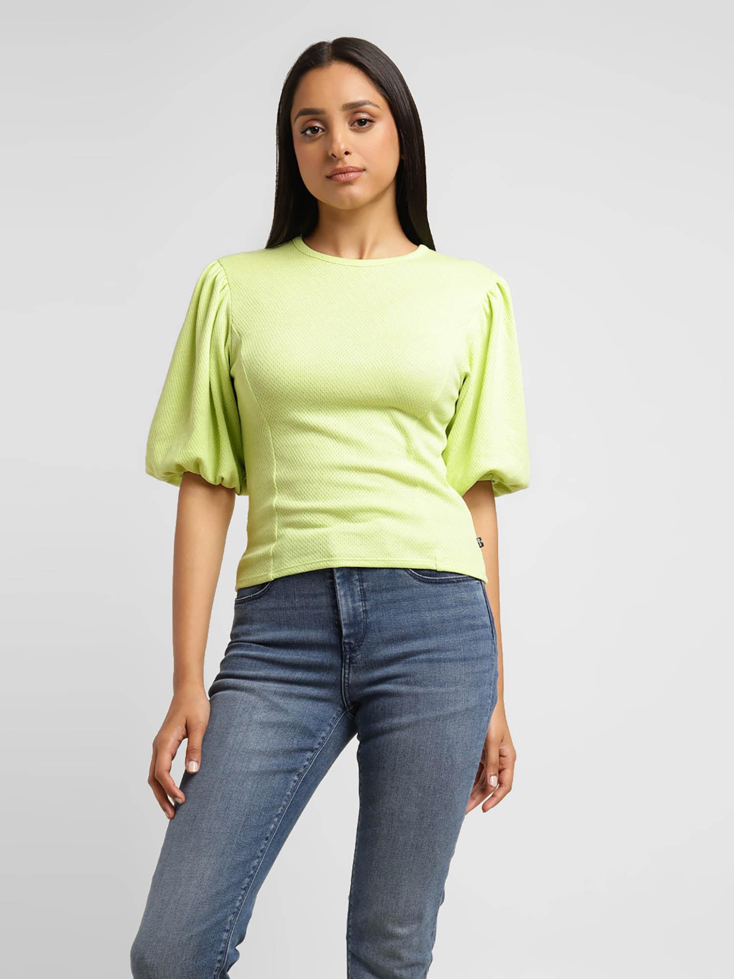 half sleeves round neck top