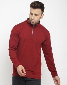 half-zip closure polo t-shirt