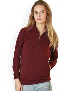 half-zip hooded sweatshirt