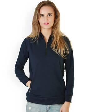 half-zip hooded sweatshirt