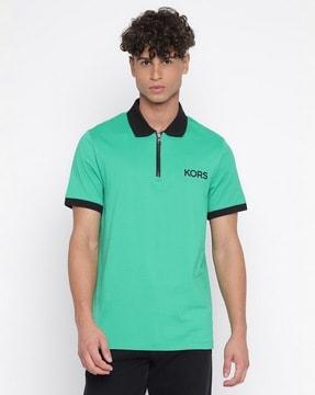 half-zip polo t-shirt