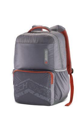 hall polyester unisex laptop backpack - grey
