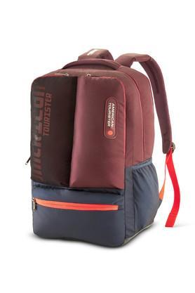 hall polyester unisex laptop backpack - red