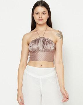 halterslip-on non-padded bra