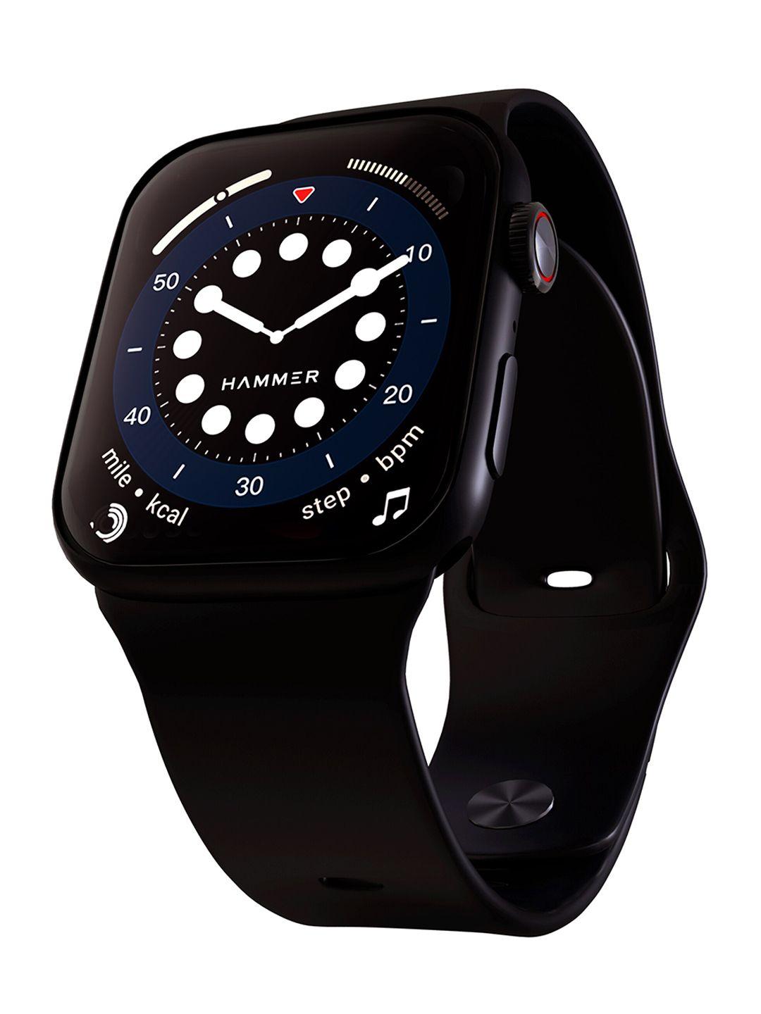 hammer pulse ace 2.0 bluetooth calling smartwatch with biggest 1.83" display (black)