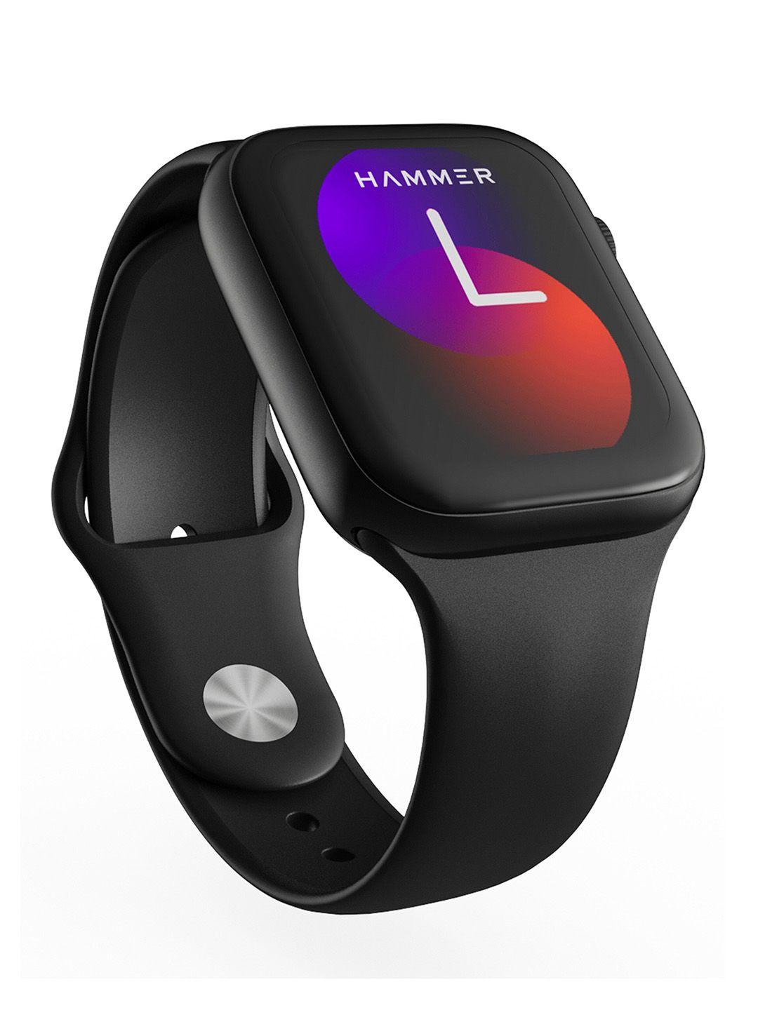 hammer black ace 3.0 1.85 inch ips display, metal body, bluetooth calling smart watch