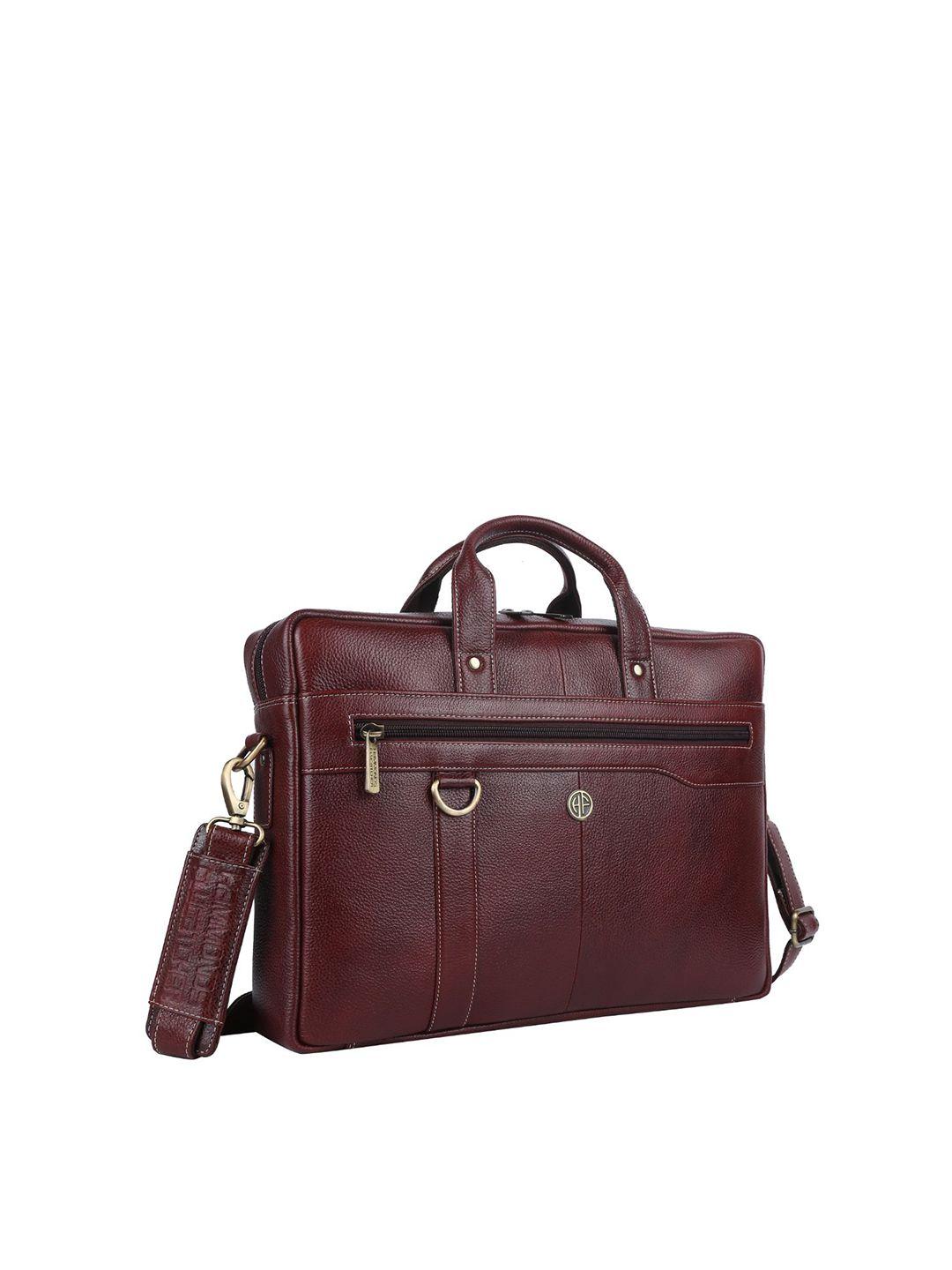 hammonds flycatcher men brown leather laptop bag