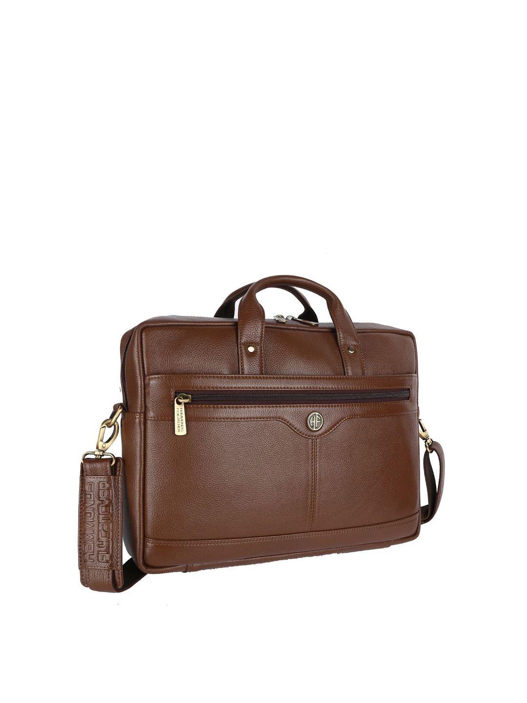 hammonds flycatcher men brown leather laptop bag