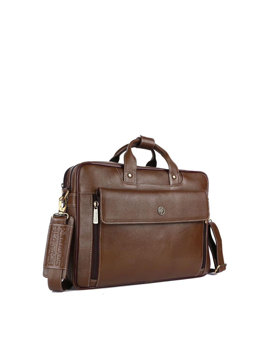 hammonds flycatcher men brown leather laptop bag