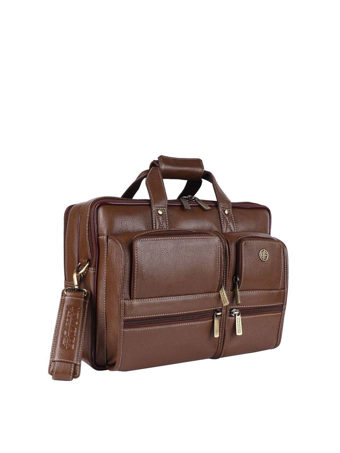 hammonds flycatcher men brown leather laptop bag