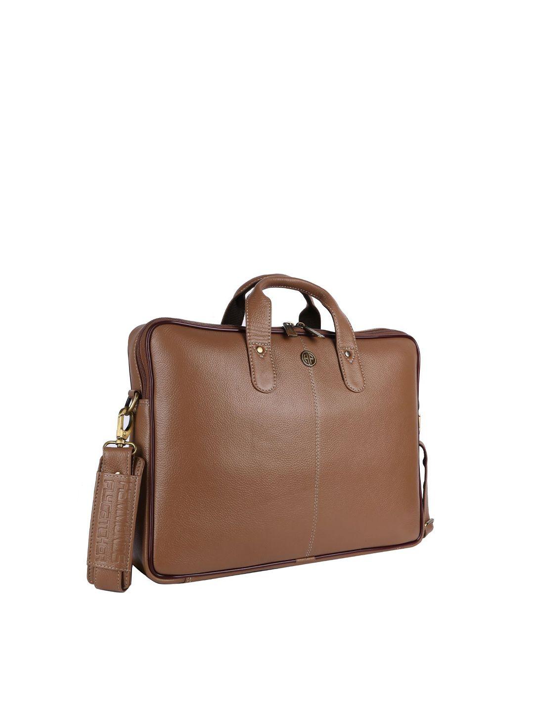 hammonds flycatcher men brown leather laptop bag