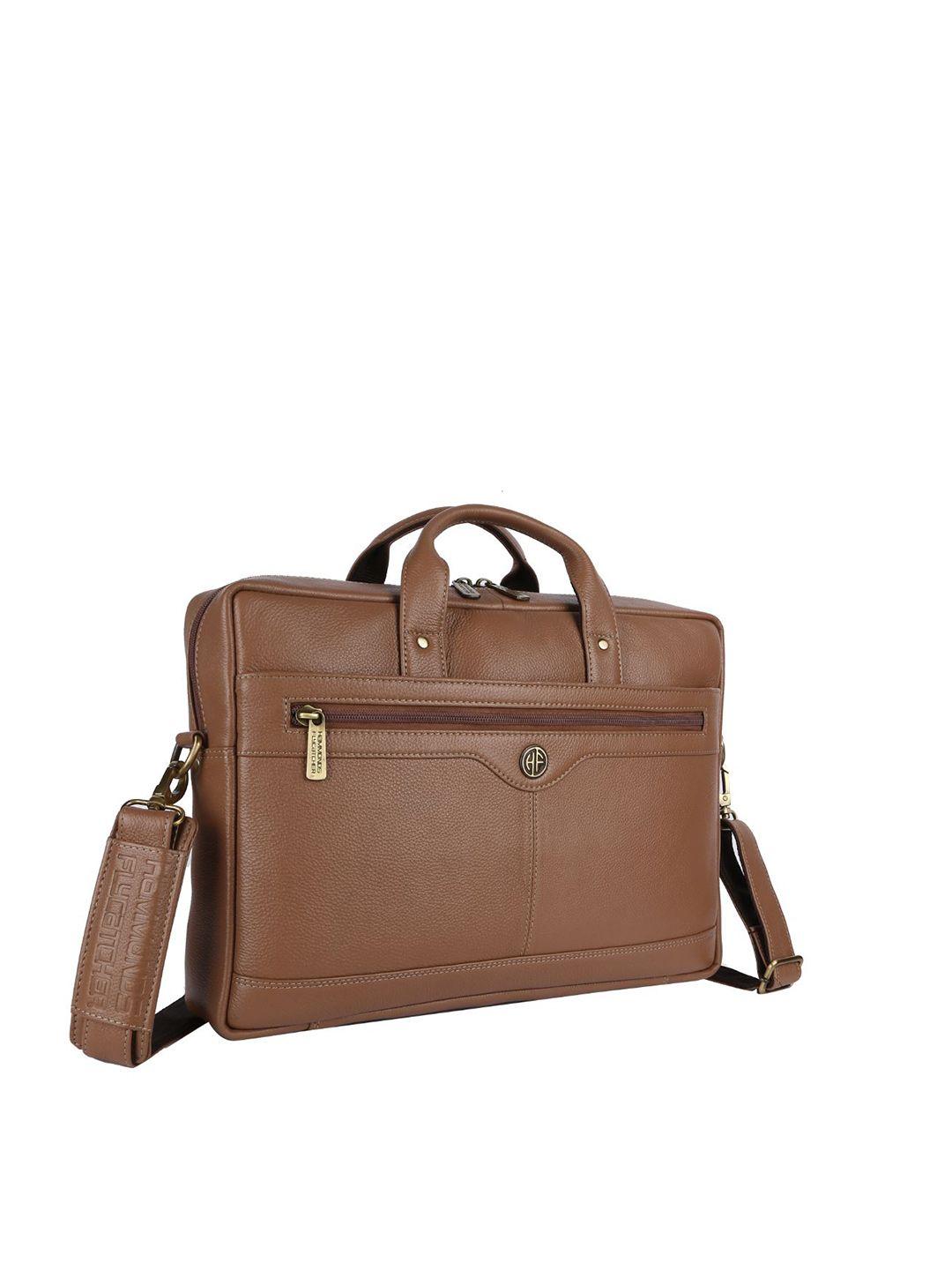 hammonds flycatcher men brown leather laptop bag