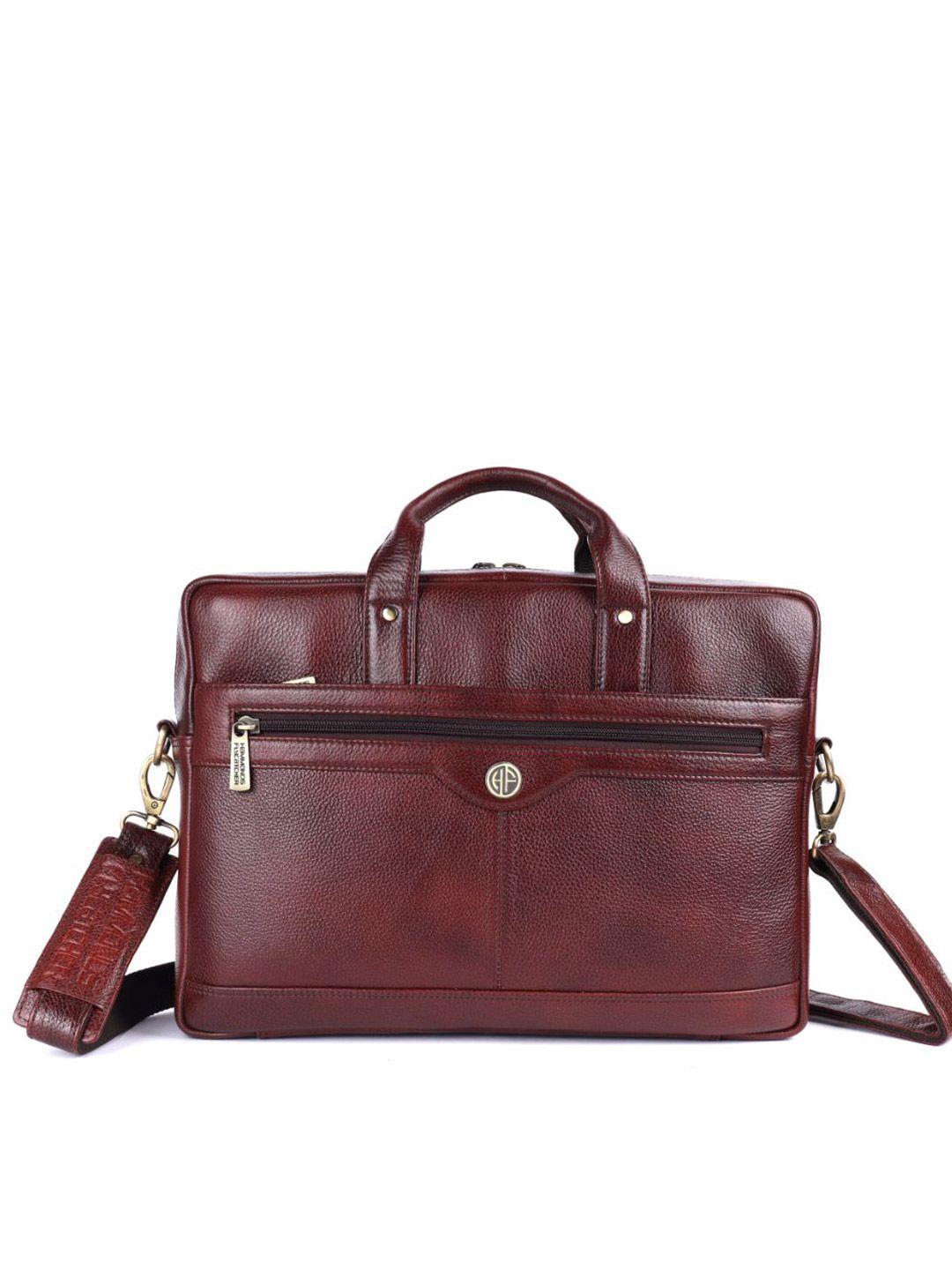 hammonds flycatcher men brown leather laptop bag