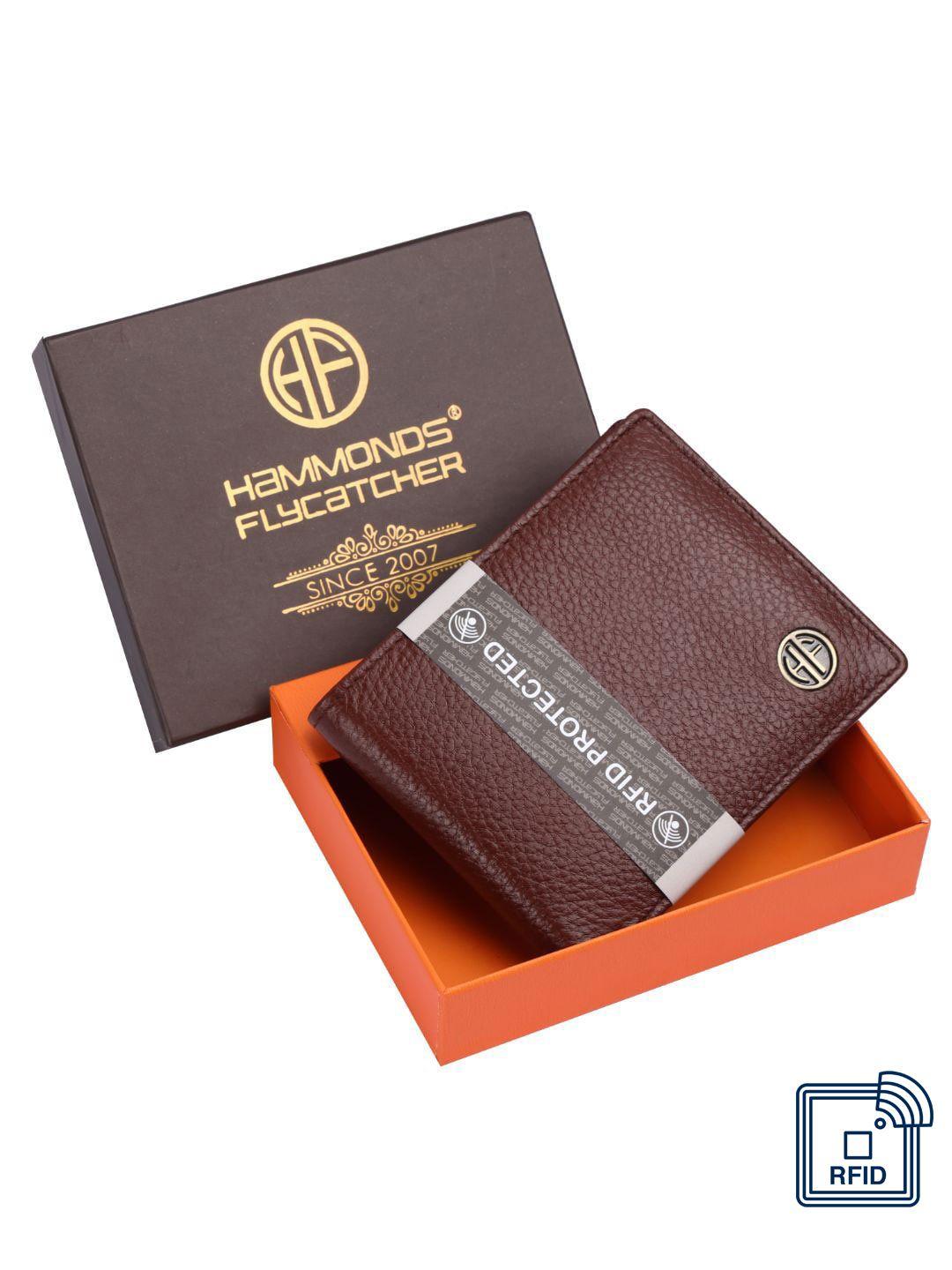 hammonds flycatcher men brown leather two fold wallet