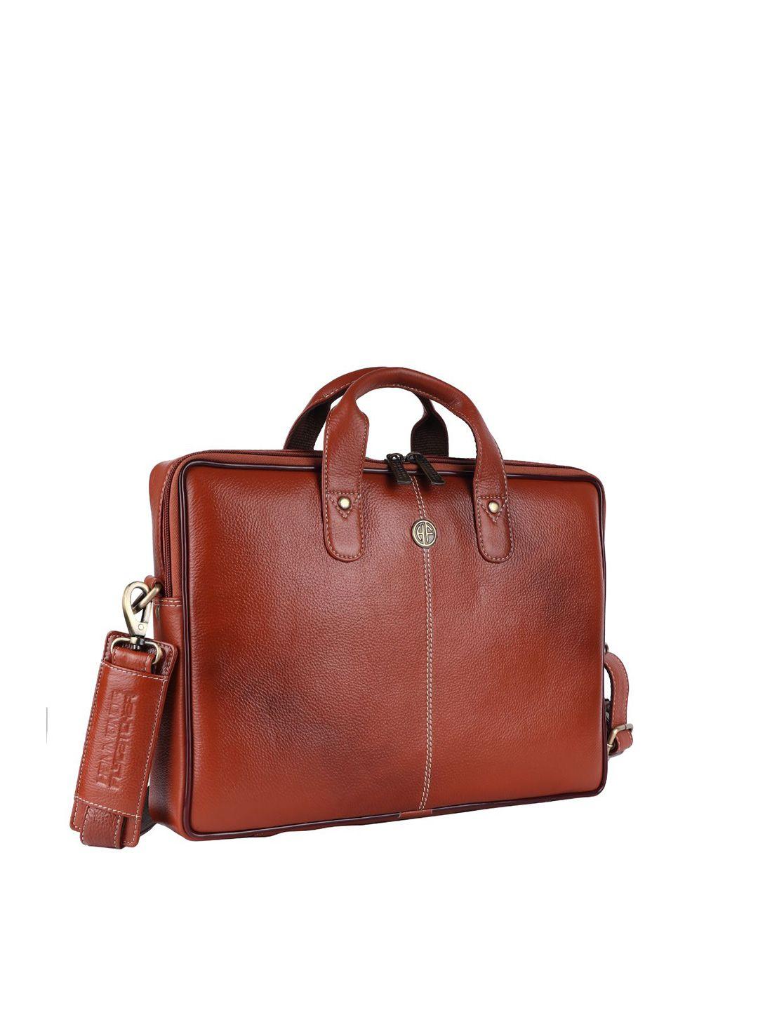 hammonds flycatcher men tan leather laptop bag