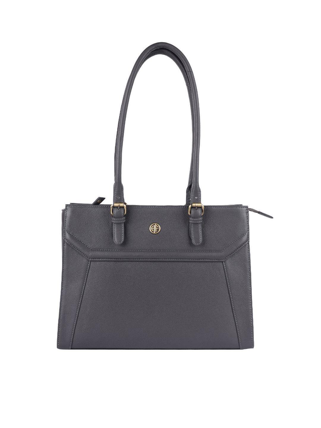 hammonds flycatcher women grey leather laptop bag