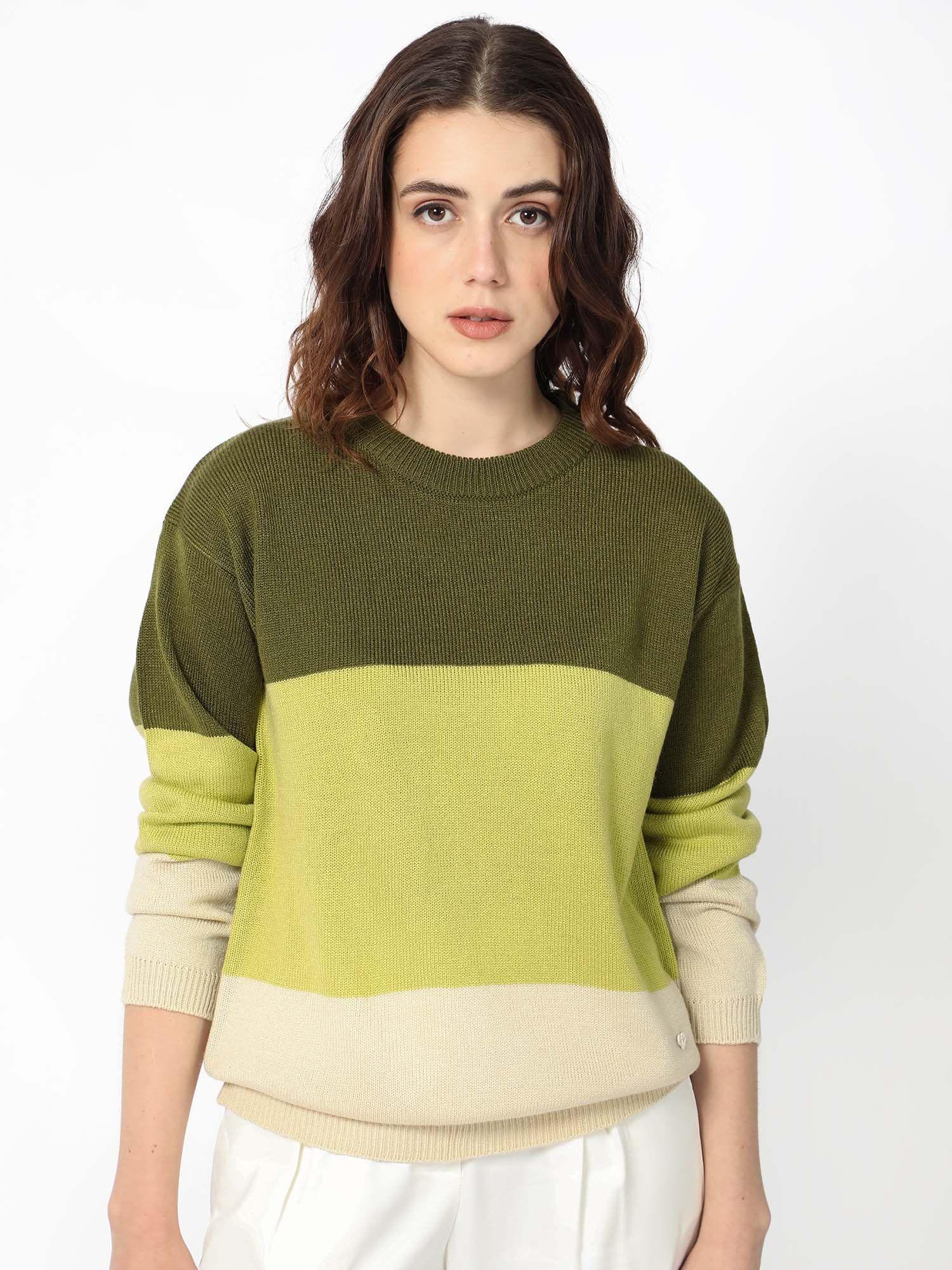 hampshire olive printed sweater