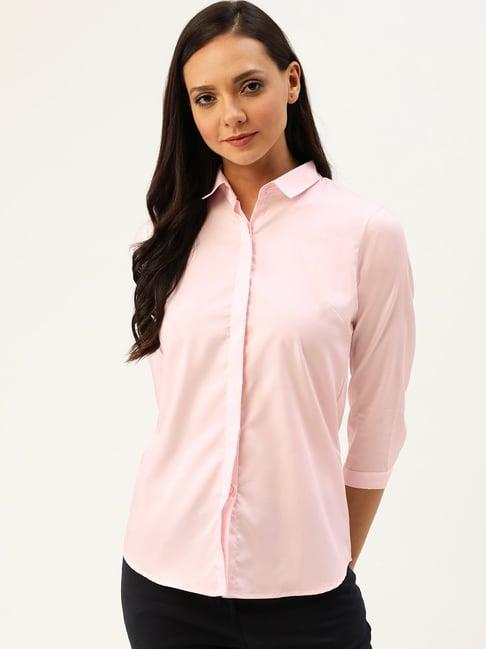 hancock pink slim fit shirt