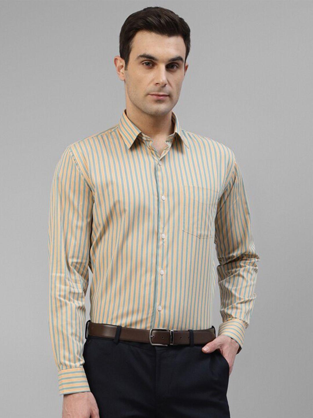 hancock  original slim fit vertical striped cotton formal shirt