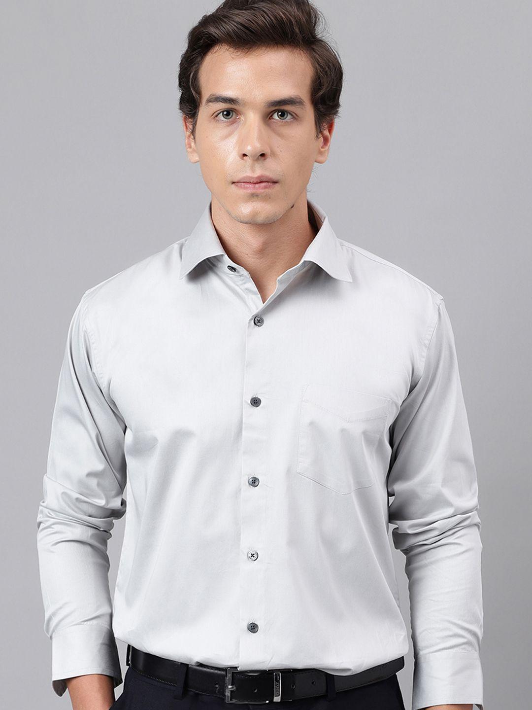 hancock men premium slim fit opaque casual shirt