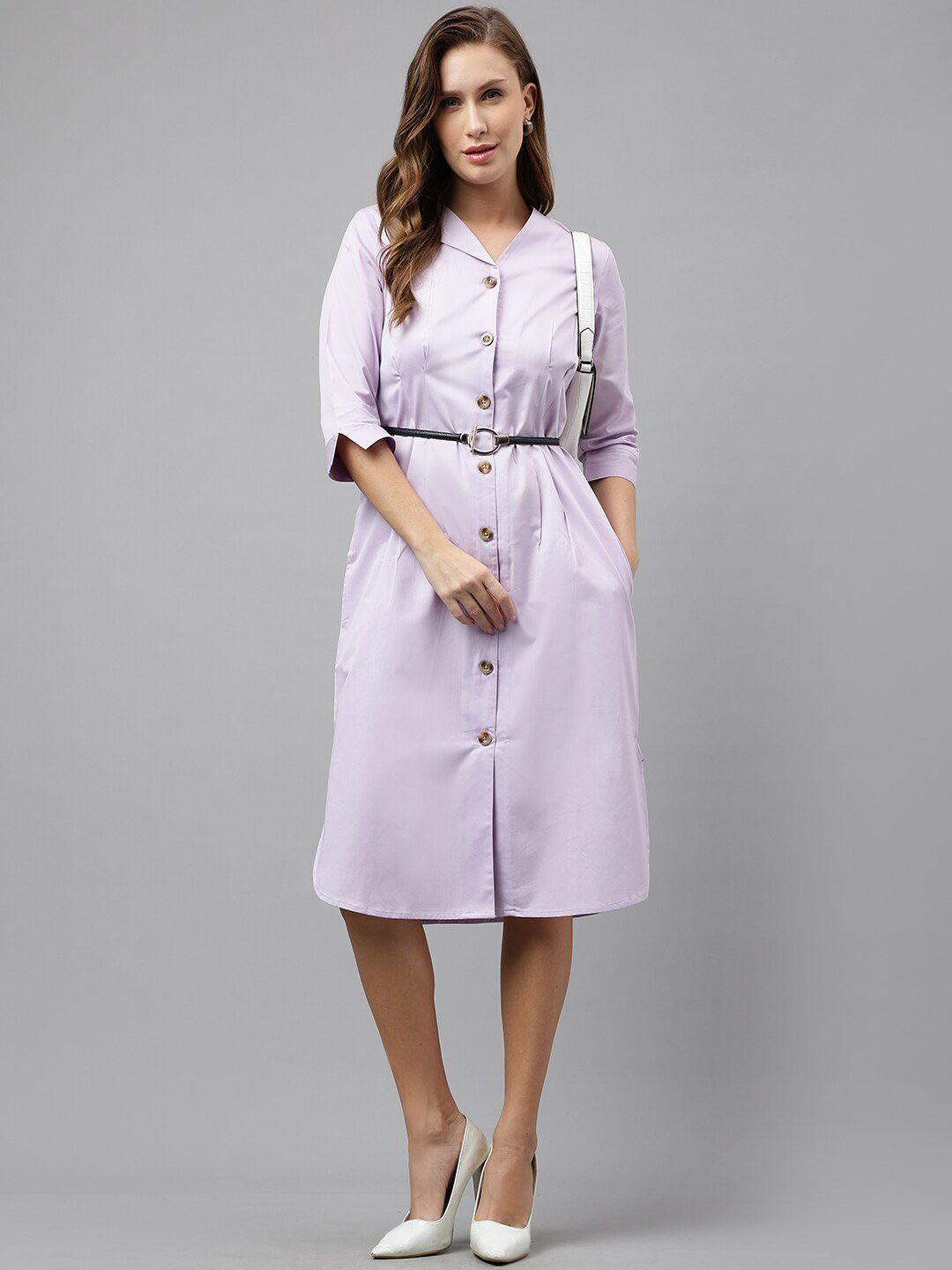 hancock pure cotton shirt style midi dress