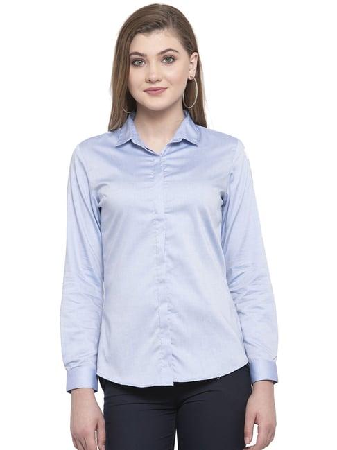 hancock sky blue cotton shirt