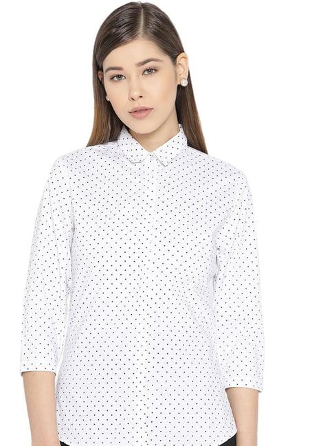 hancock white printed shirt