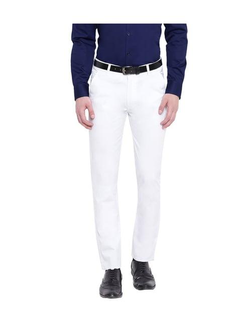 hancock white slim fit trouser